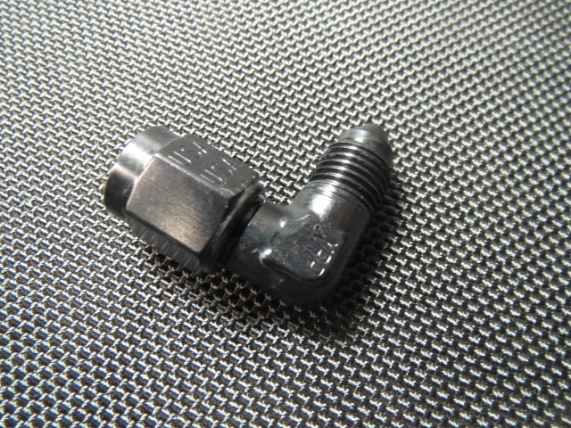 (image for) -3 90º Female Swivel to Male AN - Aluminum - Black Anodized